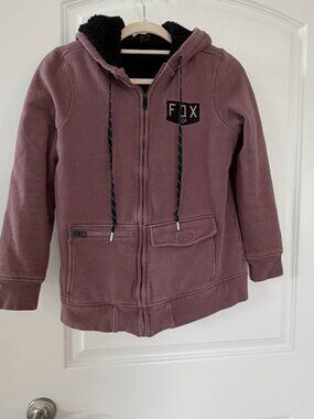 Fox Mauve Zip-Up Hoodie Jacket